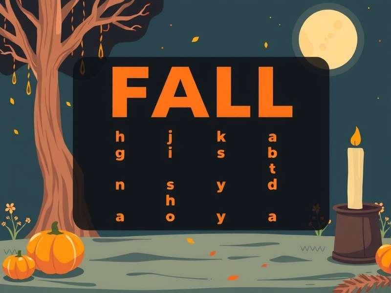 पतझड़ वर्ड सर्च प्रिंटेबल हिंदी में