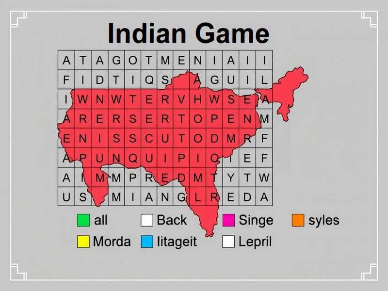 हिंदी वर्ड सर्च पज़ल का प्रिंटेबल उदाहरण