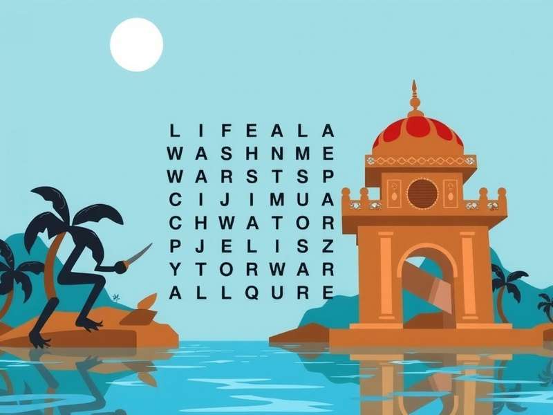 हिंदी वर्ड सर्च पहेली का उदाहरण