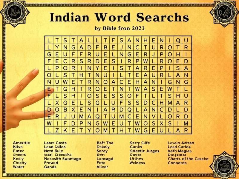 बाइबिल वर्ड सर्च प्रिंटेबल उदाहरण