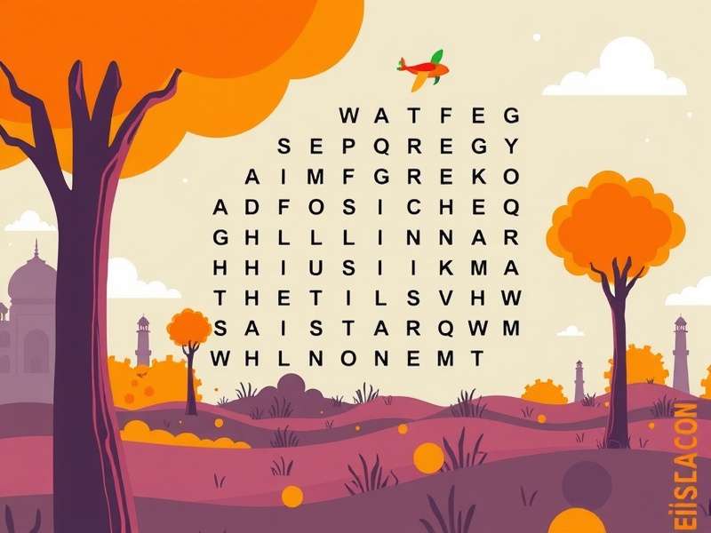 बच्चे वर्ड सर्च पहेली हल करते हुए