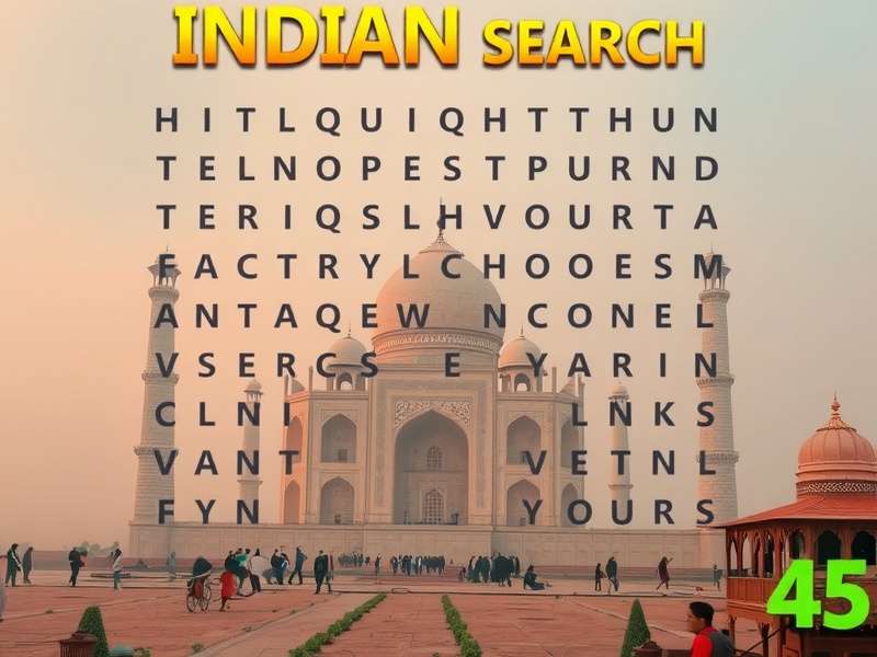 Word Search Explorer Level 45 का ग्रिड दृश्य