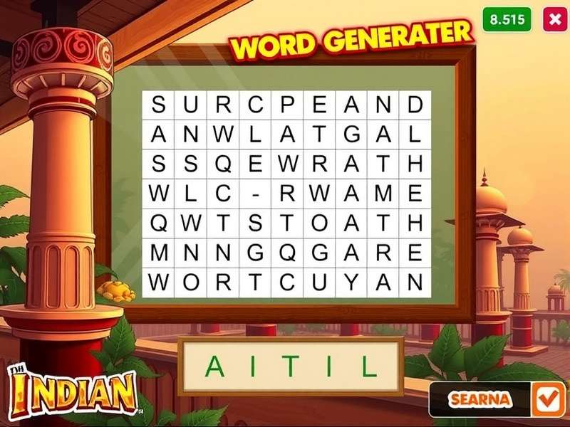 हिंदी शब्द खोज जनरेटर इंटरफेस