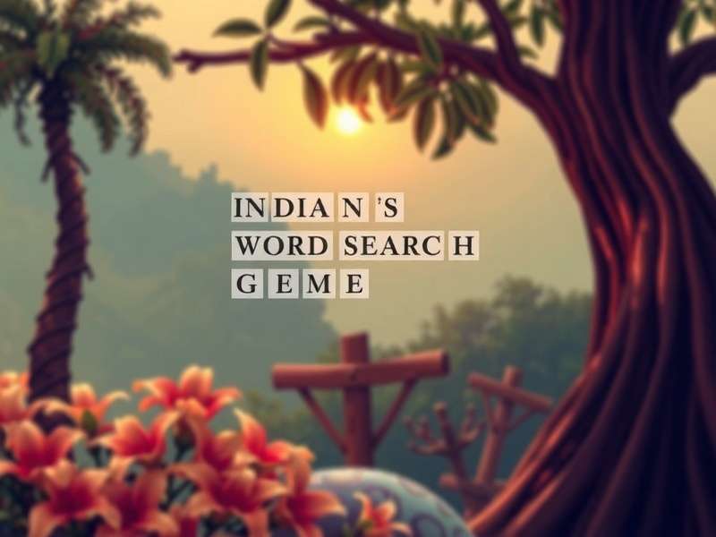 वर्ड सर्च जनरेटर इंटरफ़ेस दिखाता हुआ हिंदी पहेली