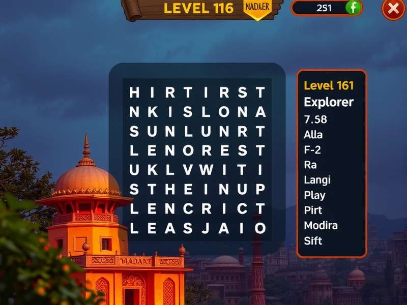 वर्ड सर्च एक्सप्लोरर लेवल 161 पहेली प्रिव्यू