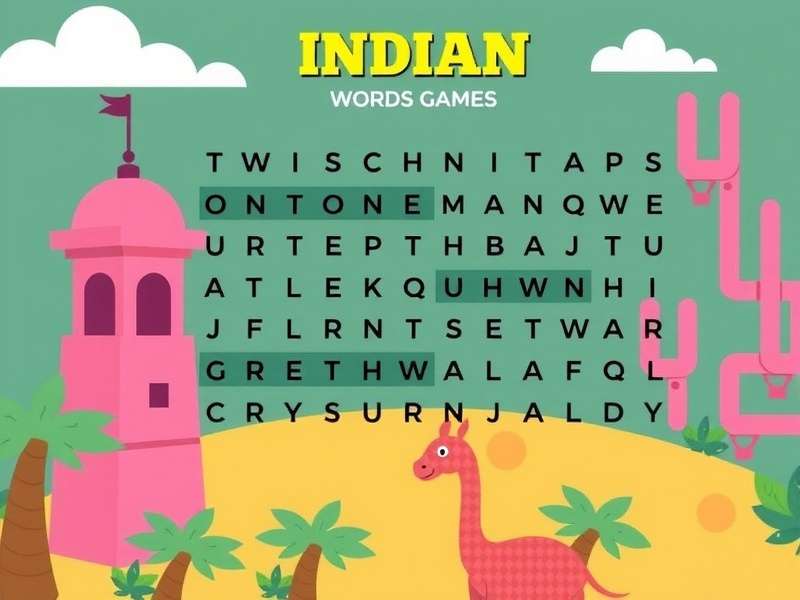 हिंदी वर्ड सर्च पहेली का उदाहरण