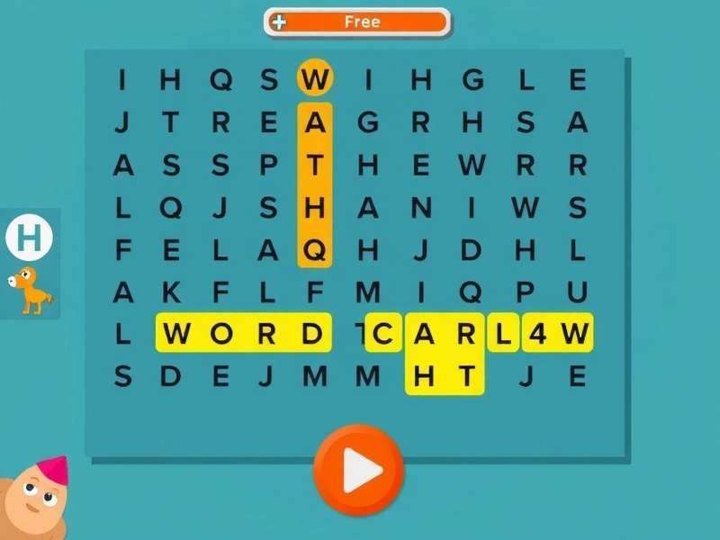 व्यक्ति टैबलेट पर वर्ड सर्च गेम खेलते हुए