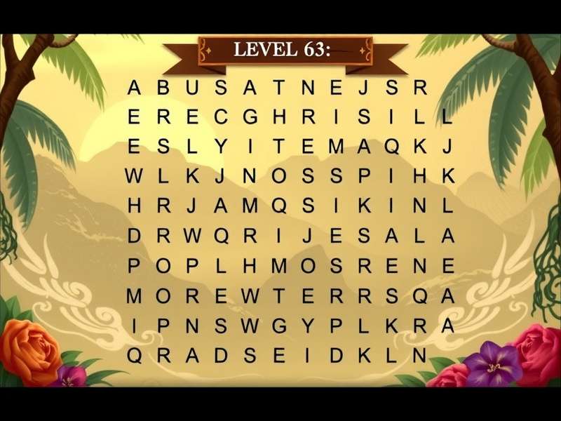 वर्ड सर्च एक्सप्लोरर लेवल 63 का गेमप्ले स्क्रीनशॉट