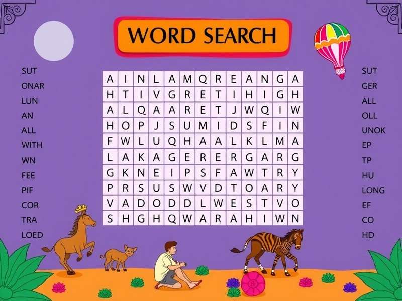 बच्चे वर्ड सर्च पहेली हल करते हुए