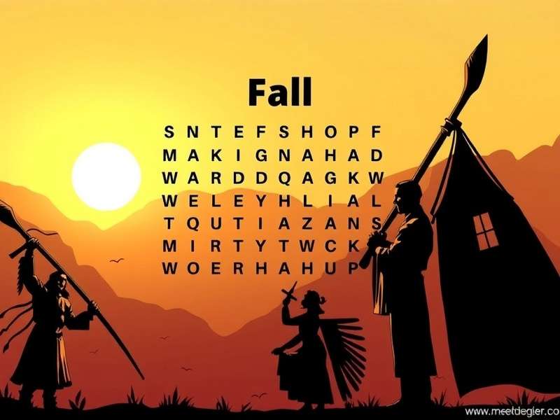 शरद ऋतु वर्ड सर्च पहेली उदाहरण