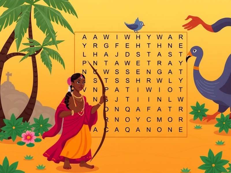 भारतीय वयस्क वर्ड सर्च पहेली हल करते हुए