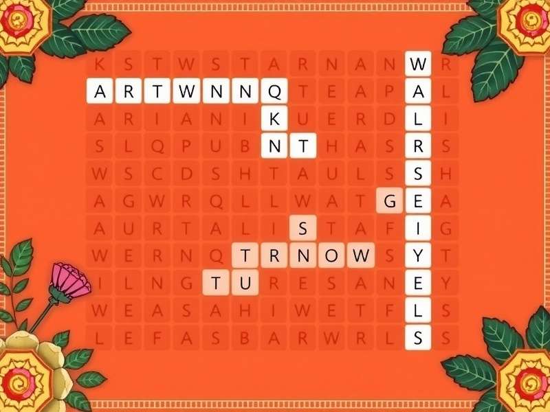 हिंदी वर्ड सर्च पज़ल का उदाहरण