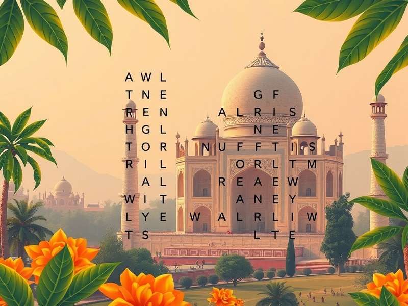 बहुभाषी वर्ड सर्च पज़ल उदाहरण