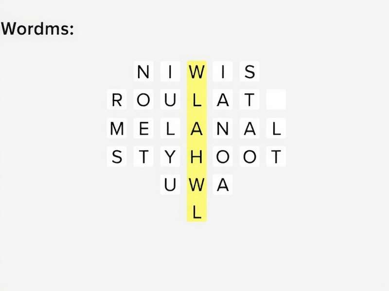 Word Search Puzzle board with colorful letters