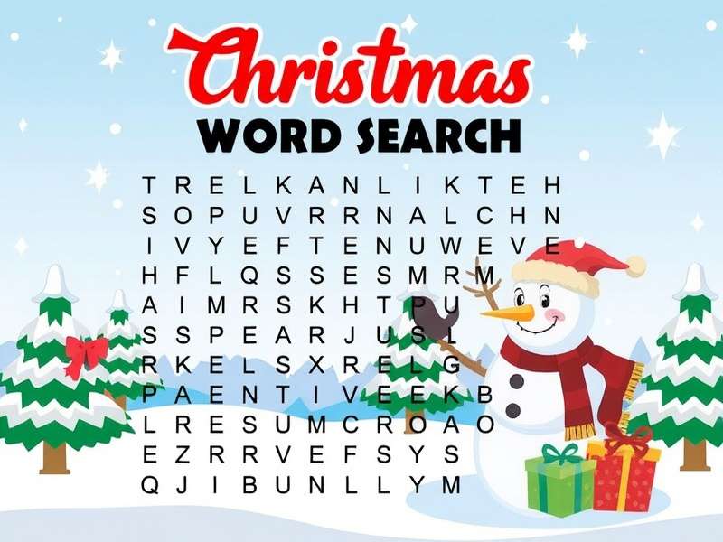 Indian family enjoying Christmas word search puzzles together