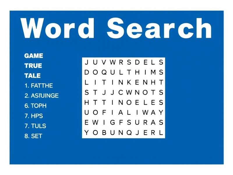 Printable word search puzzle sheet with pen