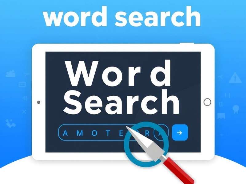 Word Search puzzle example with colorful letters