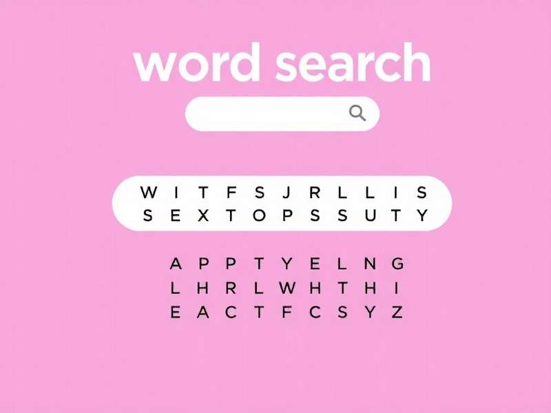 Word Search strategy visualization showing scanning patterns