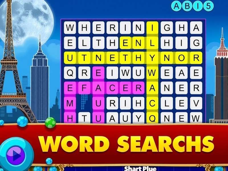 A person in India playing word search game on a tablet