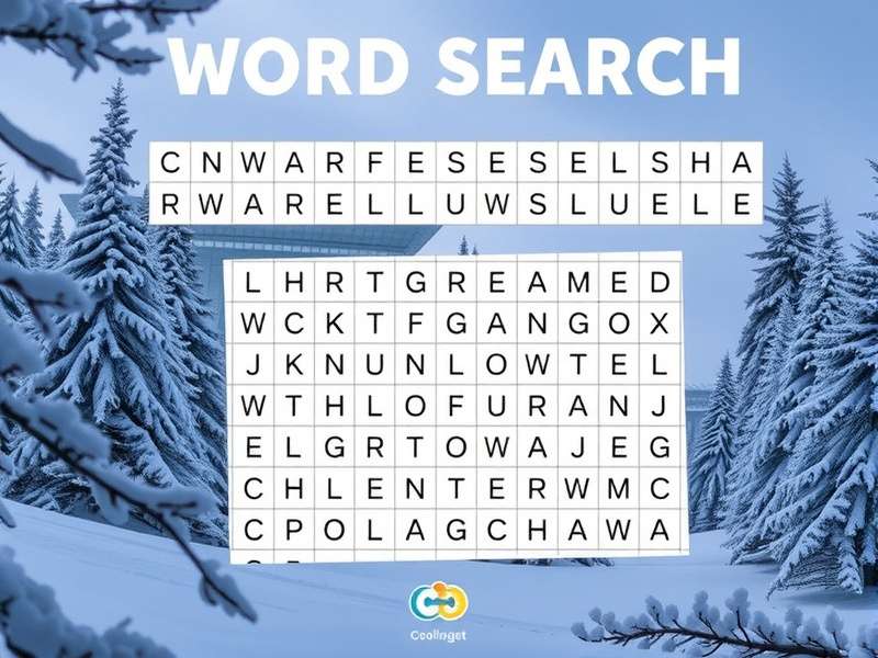 Person solving a large print word search puzzle on paper