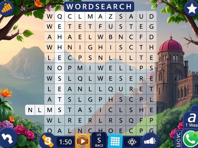 Person creating custom word search puzzle