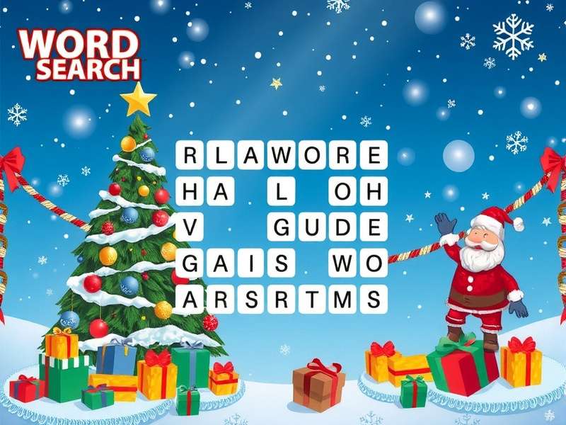 Indian family solving Christmas Word Search puzzle together