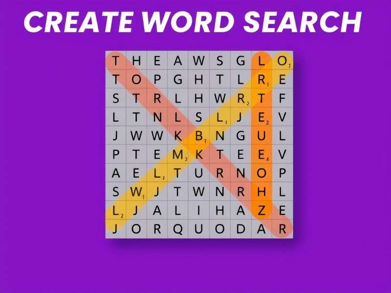 Screenshot of online word search puzzle creator tool interface