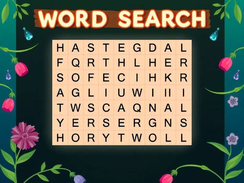 Visual guide showing advanced word search solving techniques