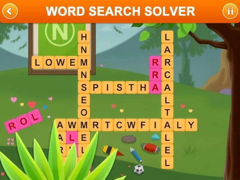 Indian Word Search Puzzle with colorful solution paths highlighted