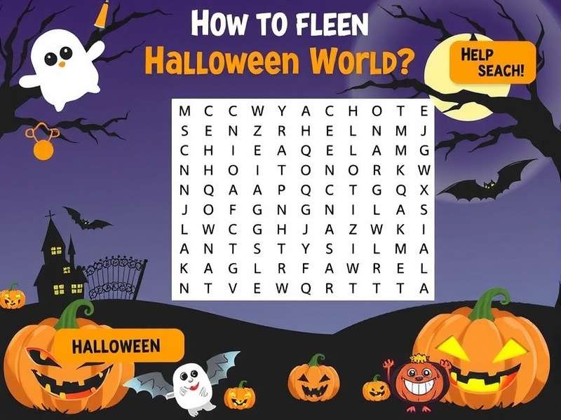 Family in India enjoying Halloween word search puzzles together