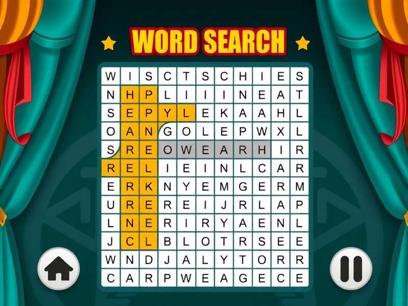 A person creating a custom word search puzzle on a tablet