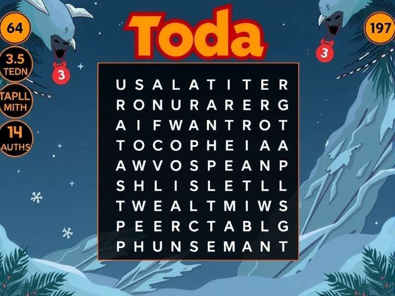 Usa Today Word Search daily puzzle interface with word grid and theme words