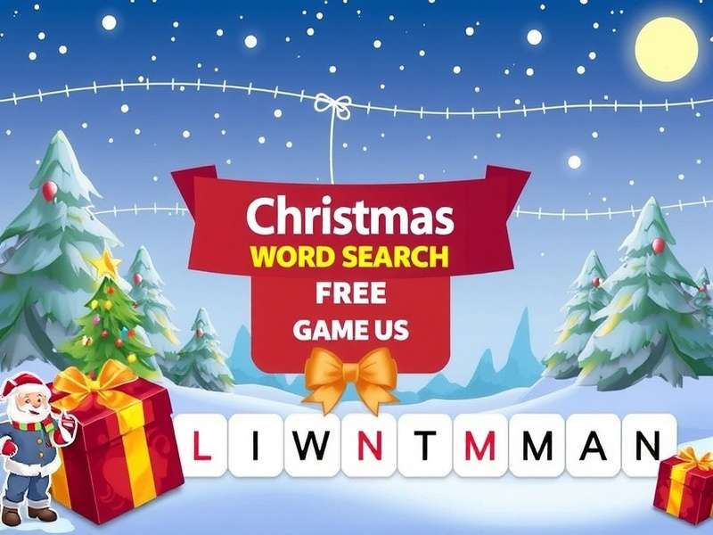 Christmas Word Search Free festive puzzle collage with Indian Christmas traditions