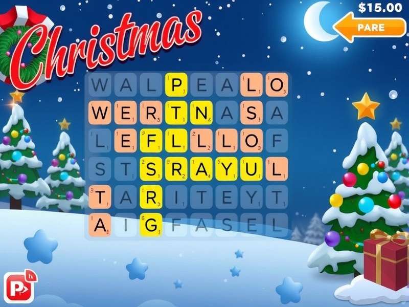 Christmas Word Search Free grid example with Indian cultural words like Diya and Chai