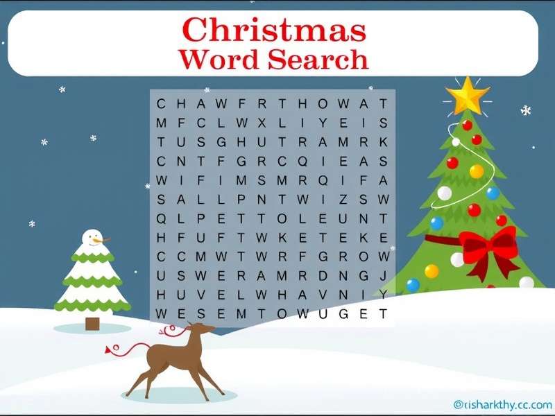 Family Christmas Word Search Pack mixed levels