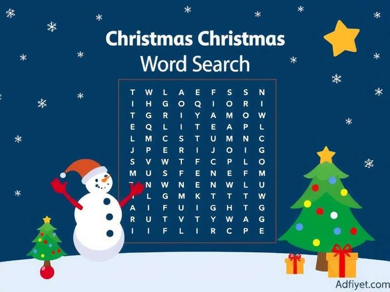 Christmas Word Search Printable – festive holiday puzzles from WordSearchIndia