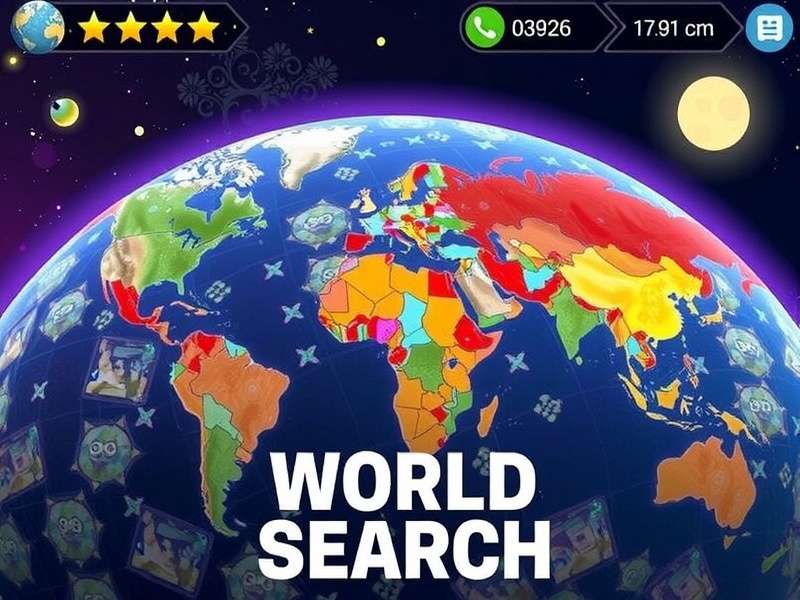 Word Search India – colourful puzzle collage with letters and magnifying glass