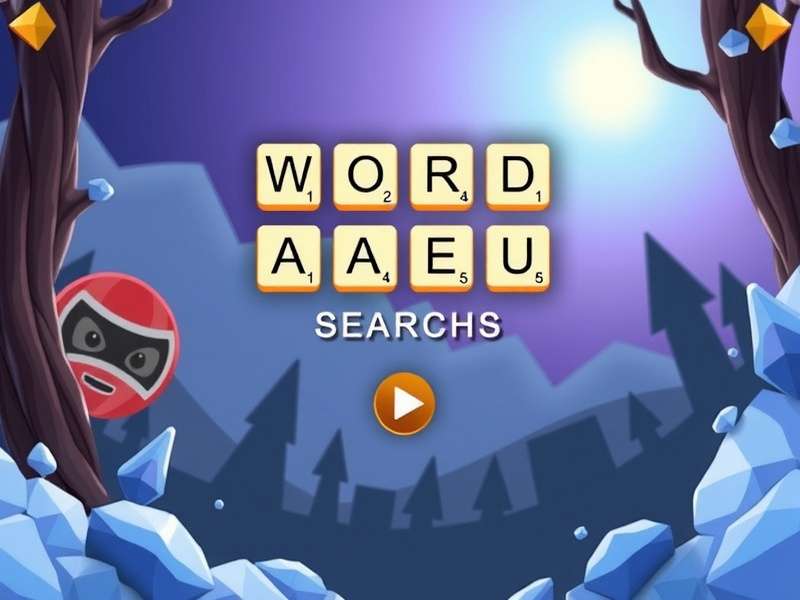 Word Searches Free Online platform showcasing colourful puzzle grids on a device