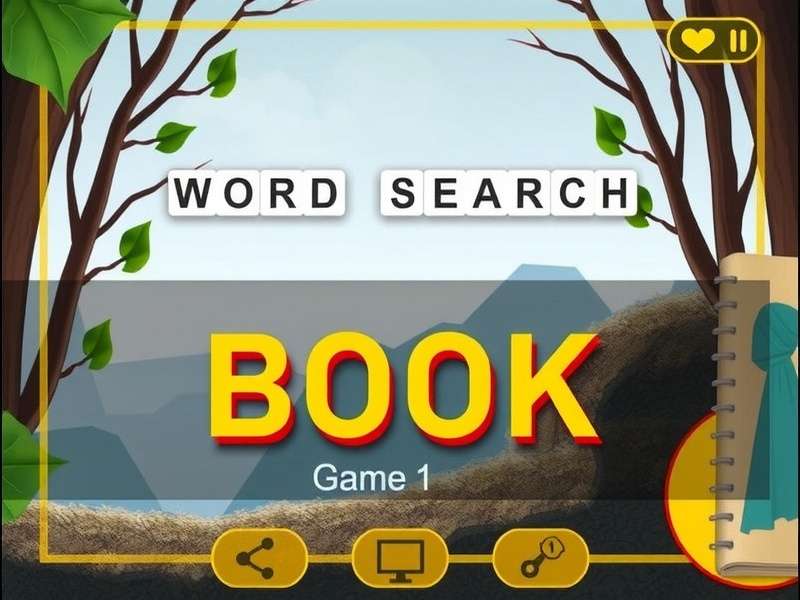 Word Search book creation workspace with puzzles, laptop and India-themed elements